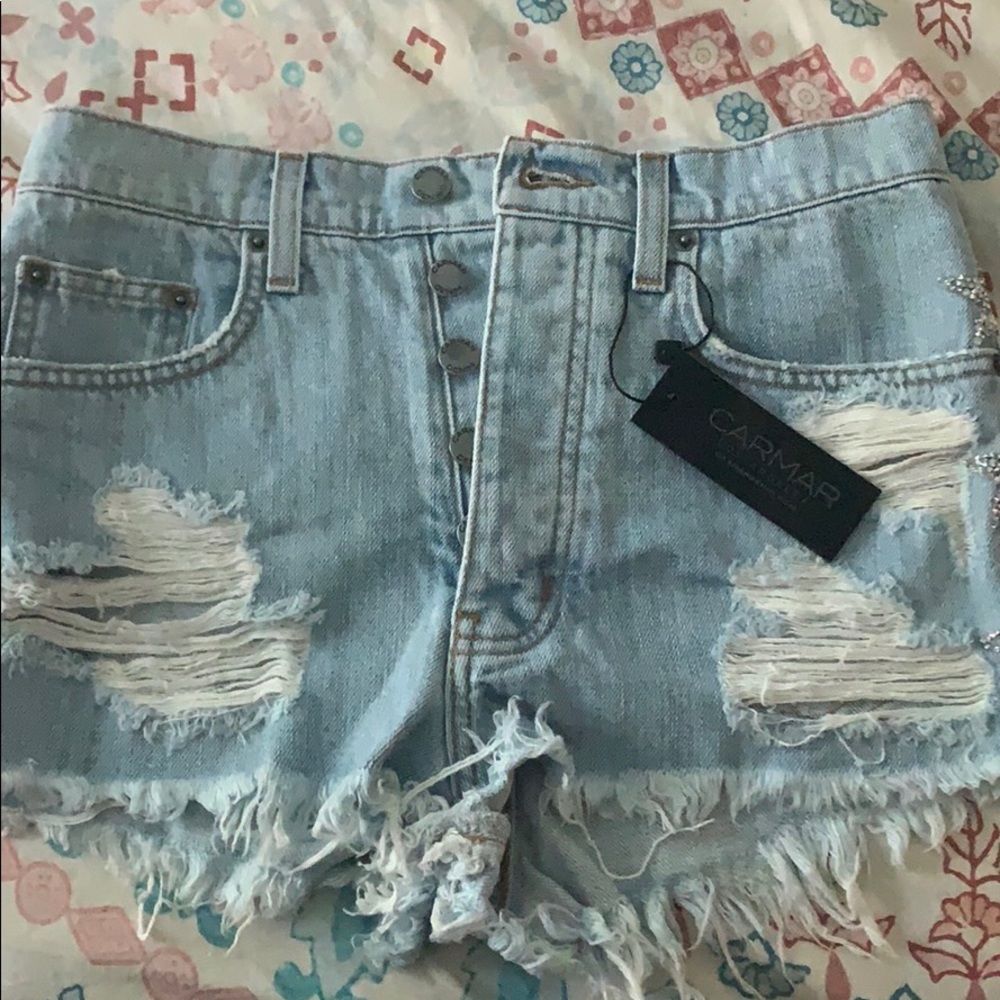Carmar Denim Star Shorts